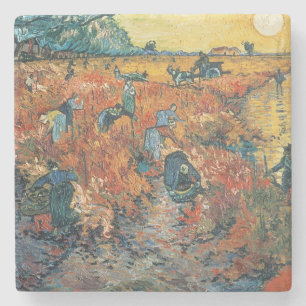 Vincent van Gogh Rode wijngaarden in Arles, 1888 Stenen Onderzetter