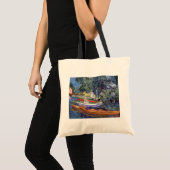 Vincent van Gogh - roeiboten op de oise Tote Bag (Voorkant (product))