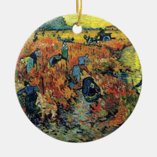 Vincent van Gogh - Roodwijngaard bij Arles Paintin Keramisch Ornament