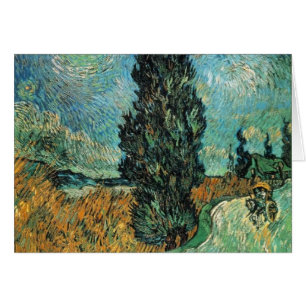 Vincent van Gogh - route avec le cyprès et