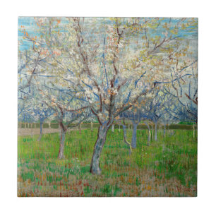 Vincent van Gogh - Roze Boomgaard Tegeltje