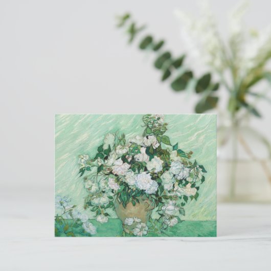 Vincent van Gogh - Rozen Briefkaart (Staand voorkant)