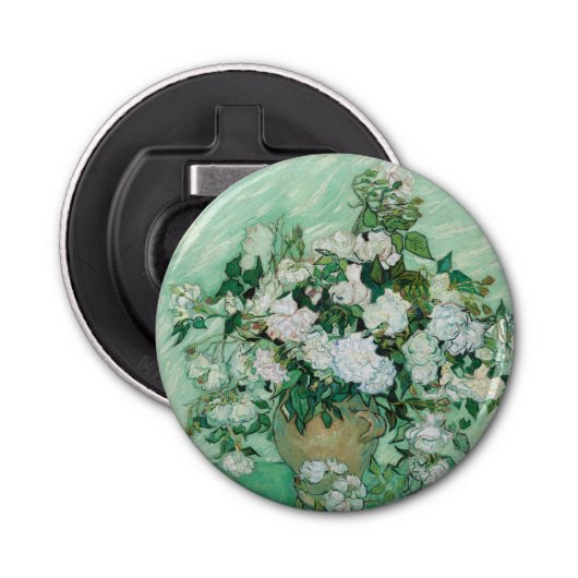 Vincent van Gogh - Rozen Button Flesopener (Voorkant)