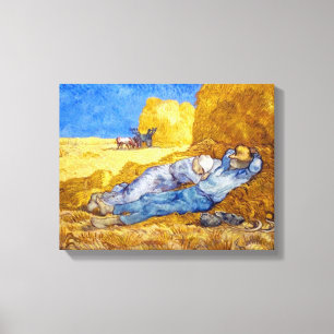 Vincent Van Gogh - Rust na het werk - Fijne Kunst Canvas Afdruk