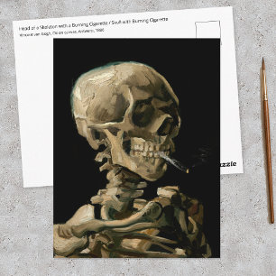Vincent van Gogh - Schedel met brandende sigaret Briefkaart
