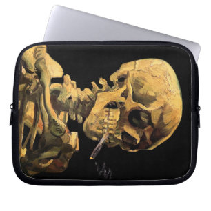 Vincent Van Gogh - Schedel met brandende sigaret Laptop Sleeve