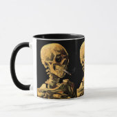 Vincent Van Gogh - schedel met brandende sigarette Mok (Links)