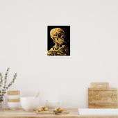 Vincent Van Gogh - schedel met brandende sigarette Poster (Keuken)