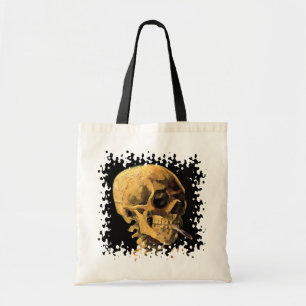 Vincent Van Gogh - schedel met brandende sigarette Tote Bag