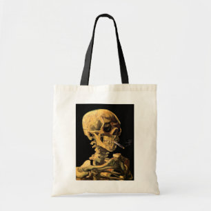 Vincent Van Gogh - schedel met brandende sigarette Tote Bag