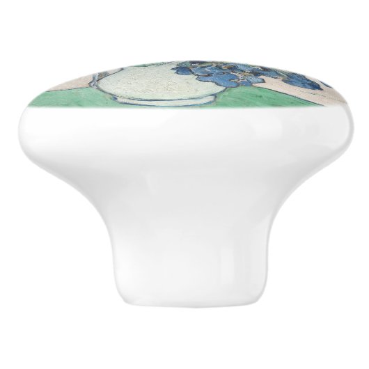  Vincent Van Gogh schilderende Irises Keramische Knop (Zijkant)