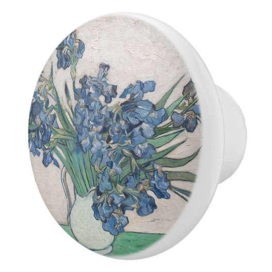  Vincent Van Gogh schilderende Irises Keramische Knop (Rechts)