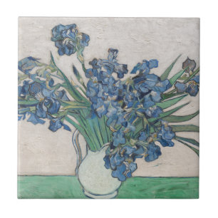 Vincent Van Gogh schilderende Irises Tegeltje