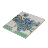 Vincent Van Gogh schilderende Irises Tegeltje (Zijkant)