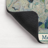 Vincent Van Gogh schilderende Rozen en naam Muismat (Hoek)