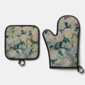  Vincent Van Gogh schilderende Rozen Ovenwant & Pannenlap Set (Voorkant)