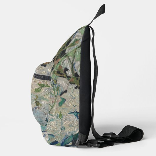  Vincent Van Gogh schilderende Rozen Sling Bag (Rechts)
