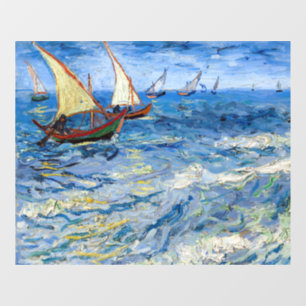 Vincent van Gogh - Seascape in Saintes-Maries Raamsticker