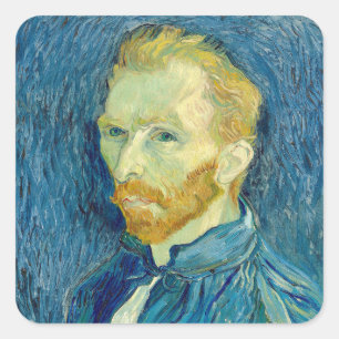 Vincent Van Gogh Self Portrait 1889 Vierkante Sticker