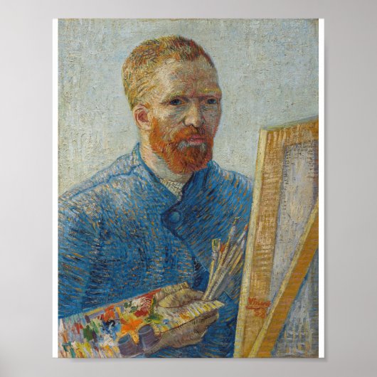 Vincent Van Gogh - Self Portrait as a Painter Poster (Voorkant)