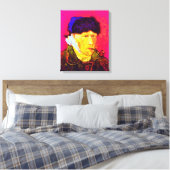 Vincent Van Gogh - Self Portrait Bandage Pop Art Canvas Afdruk (Insitu (Slaapkamer))