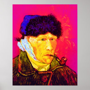 Vincent Van Gogh - Self Portrait Bandage Pop Art Poster