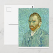 Vincent Van Gogh Self Portrait Blue Background Briefkaart (Voorkant / Achterkant)