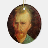 Vincent van Gogh Self Portrait, Fine Art Keramisch Ornament (Links)