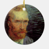 Vincent van Gogh Self Portrait, Fine Art Keramisch Ornament (Achterkant)