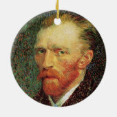 Vincent van Gogh Self Portrait, Fine Art Keramisch Ornament (Achterkant)