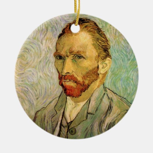 Vincent van Gogh Self Portrait,  Fine Art Keramisch Ornament (Voorkant)