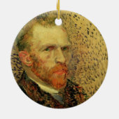 Vincent van Gogh Self Portrait,  Fine Art Keramisch Ornament (Achterkant)