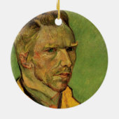 Vincent van Gogh Self Portrait, Fine Art Keramisch Ornament (Achterkant)