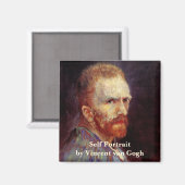 Vincent van Gogh Self Portrait,  Fine Art Magneet (Voorkant / Achterkant)