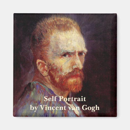 Vincent van Gogh Self Portrait,  Fine Art Magneet (Voorkant)