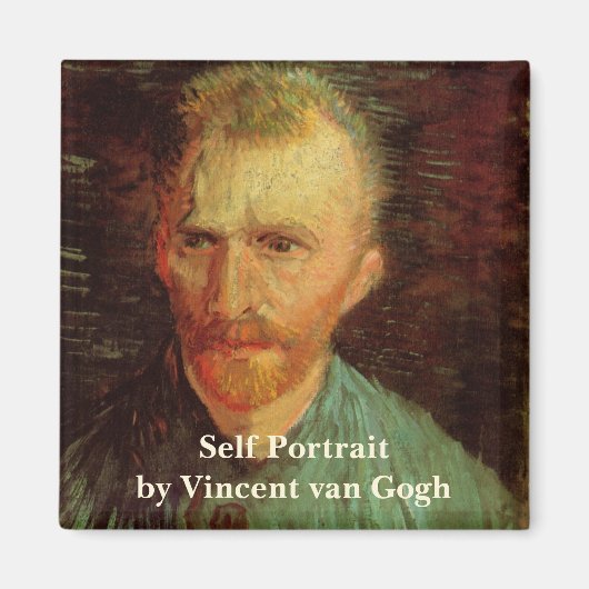 Vincent van Gogh Self Portrait,  Fine Art Magneet (Voorkant)