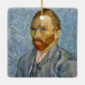 Vincent Van Gogh - Self-Portrait Keramisch Ornament (Achterkant)