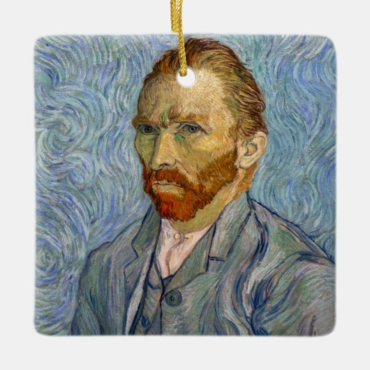 Vincent Van Gogh - Self-Portrait Keramisch Ornament (Voorkant)
