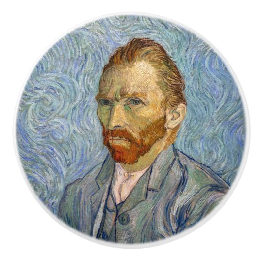 Vincent Van Gogh - Self-Portrait Keramische Knop (Voorkant)