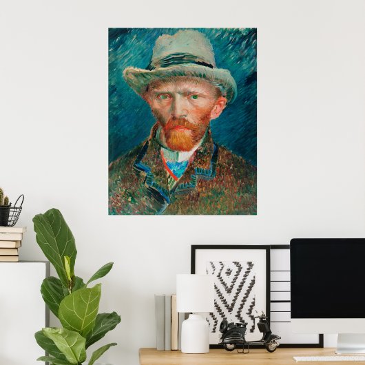 Vincent Van Gogh Self Portrait Poster (Thuiskantoor)