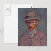 Vincent Van Gogh Self Portrait Suit Briefkaart (Voorkant / Achterkant)