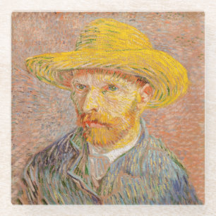 Vincent Van Gogh Self Portret impressionist verf Glazen Onderzetter