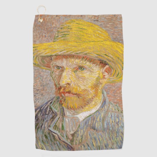Vincent Van Gogh Self Portret impressionist verf Golfhanddoek (Voorkant)