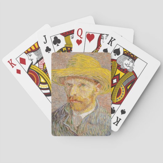 Vincent Van Gogh Self Portret impressionist verf Pokerkaarten (Achterkant)
