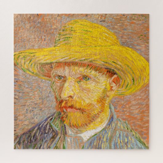 Vincent Van Gogh Self Portret met Strw Pet Art Legpuzzel (Verticaal)