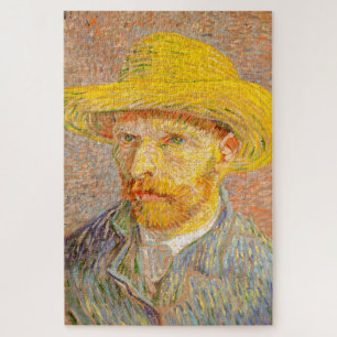 Vincent Van Gogh Self Portret met Strw Pet Art Legpuzzel