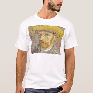 Vincent Van Gogh Self Portret met Strw Pet Art T-shirt