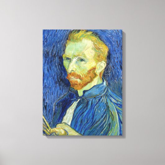 Vincent van Gogh - Self Portret with Palette Canvas Afdruk (Voorkant)