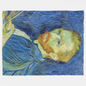 Vincent van Gogh - Self Portret with Palette Fleece Deken (Voorkant (Horizontaal))