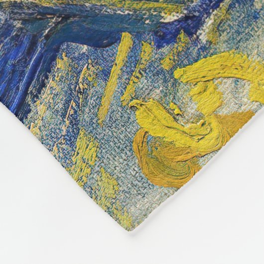 Vincent van Gogh - Self Portret with Palette Fleece Deken (Hoek)